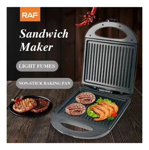 Sandwichera Electrica Tipo Grill Tostador Y Plancha Raf Negro — foto 5