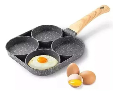 Sartén De Huevo De 4 Tazas Olla De Huevo Hamburguesa Gris