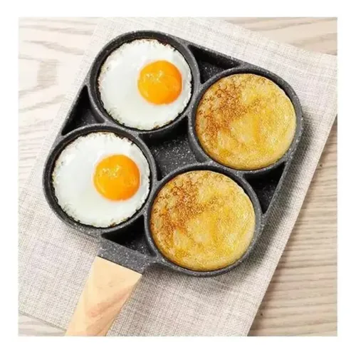 Sartén De Huevo De 4 Tazas Olla De Huevo Hamburguesa Gris — foto 2
