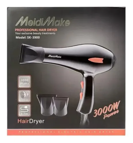 Secador De Cabello 3000w Sk-3900 Belleza Negro — foto 3