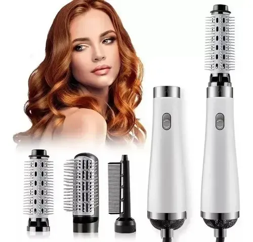 Secador De Pelo 3 En 1 Alisador De Pelo Rizador Secador Blanco — foto 2