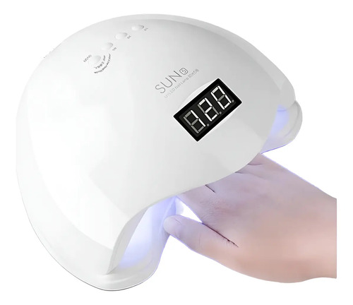 Secador De Uñas Lampara Led Uñas Sun 5 Esmalte Permanente Blanco