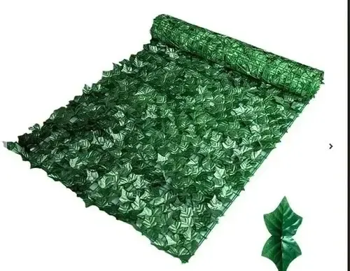 Set 2 Malla De Hojas Enredadera Artificiales Cerca 3x1m Verde