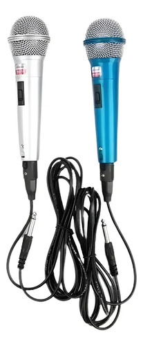 Set 2 Micrófonos Profesional Karaoke Con Cable Varios