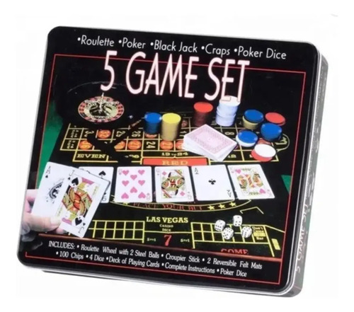 Set 5 Juegos En 1 Casino Ruleta Poker, Blackjack, Póker — foto 4