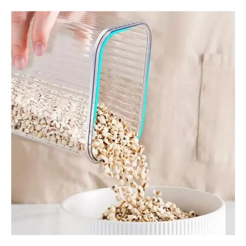 Set 5 Recipientes Hermeticos Almacenamiento Con Tapa Cocina Transparente — foto 4