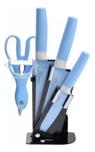 Set De Cuchillos De 6 Piezas Acero Inoxidable Pelador Tijera Varios
