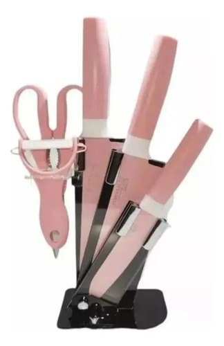 Set De Cuchillos De 6 Piezas Acero Inoxidable Pelador Tijera Varios — foto 2