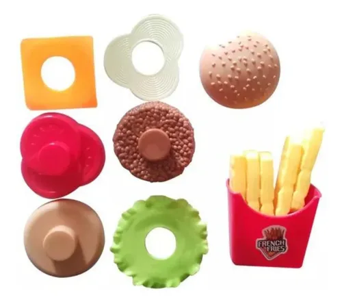 Set De Juguetes Didácticos Hambuguesa Con Papás/bebida Niños — foto 4
