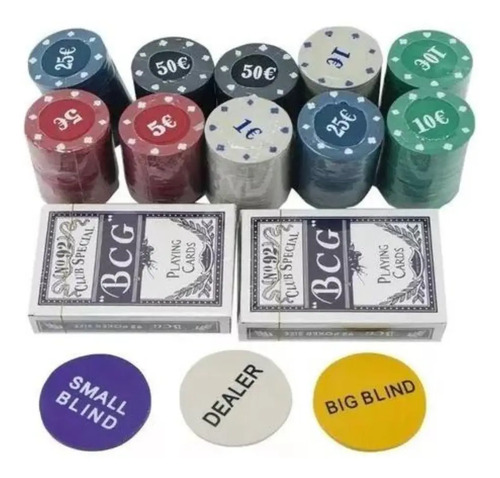 Set De Poker Texas Holdem 200 Fichas Set Caja — foto 2