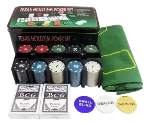 Set De Poker Texas Holdem 200 Fichas Set Caja — foto 3