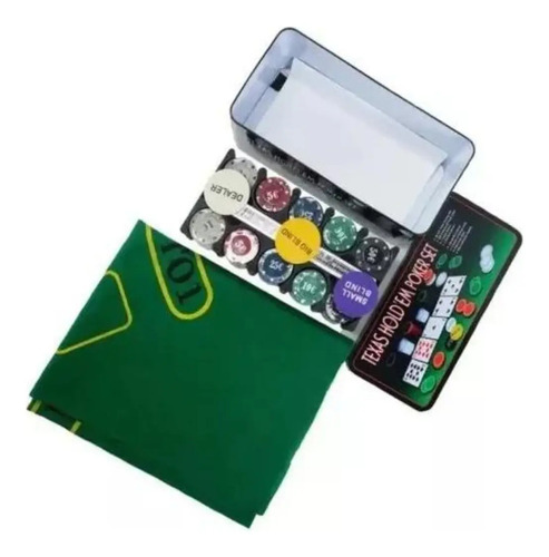 Set De Poker Texas Holdem 200 Fichas Set Caja — foto 4