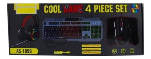 Set Gamer Rgb 4 Piezas Aoas Mouse Teclado Audifonos Mousepad Varios — foto 3