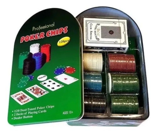 Set Juego Profesional De Póker 120 Piezas Poker Chips — foto 3