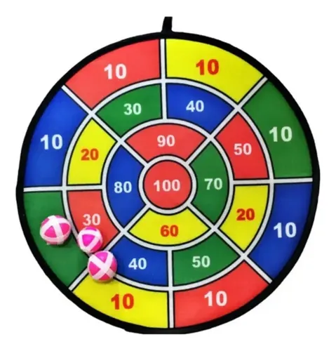 Set Juego Tablero Tiro Al Blanco De Velcro  Infantil Juguete Multicolor