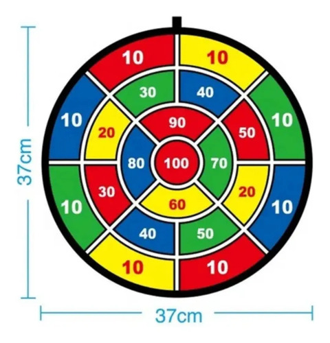 Set Juego Tablero Tiro Al Blanco De Velcro  Infantil Juguete Multicolor — foto 2
