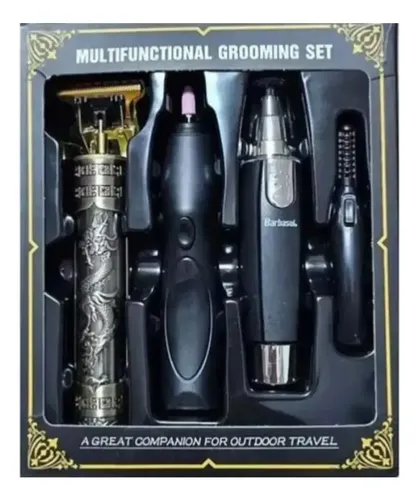 Set Máquina De Afeitar Multifuncional Barba Orejas Nariz