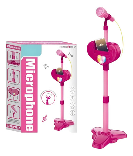 Set Micrófono Pedestal Juguete Niños Mp3 Luces — foto 4