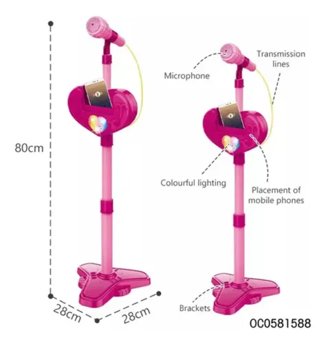 Set Micrófono Pedestal Juguete Niños Mp3 Luces — foto 5