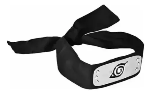 Set Naruto Cosplay Anillo Collar Banda Shuriken Kunai 5 Pcs Negro Única — foto 5