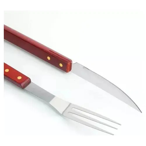 Set Parrillero Para Asado Cuchillo Tenedor Bbq — foto 2