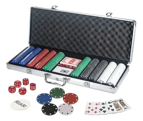 Set Poker Juego De Mesa 500 Fichas + Naipes, Dados + Maletín