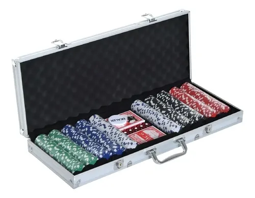 Set Poker Juego De Mesa 500 Fichas + Naipes, Dados + Maletín — foto 2