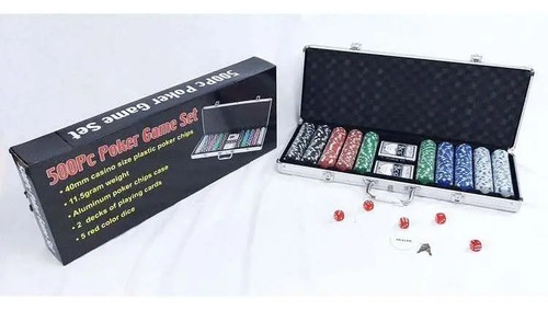 Set Poker Juego De Mesa 500 Fichas + Naipes, Dados + Maletín — foto 7