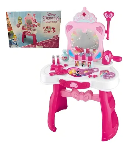 Set Tocador Mágico Princesas Para Niñas Con Luz Y Sonido
