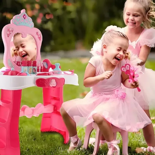 Set Tocador Mágico Princesas Para Niñas Con Luz Y Sonido — foto 3