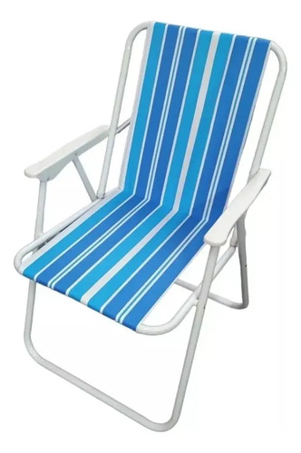 Silla Playa Plegable Qatar Shop Celeste 120kg Metal Poliéster — foto 2