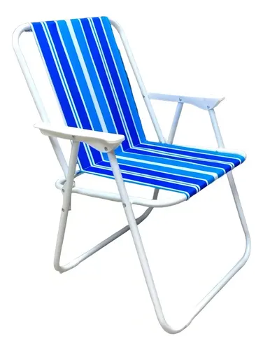 Silla Playa Plegable Qatar Shop Celeste 120kg Metal Poliéster — foto 3