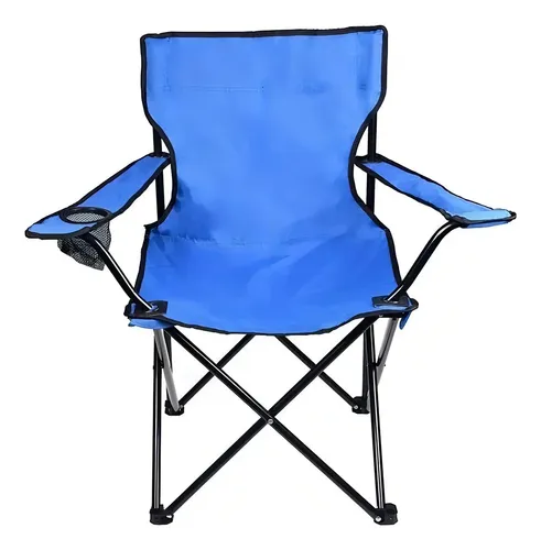 Silla Plegable De Camping Con Apoyabrazos Azul Y Bolso De Transporte — foto 2