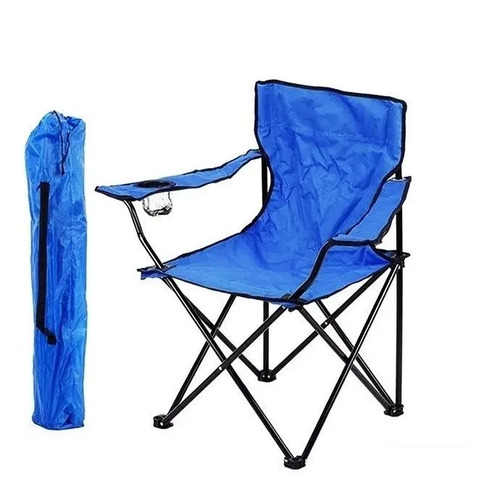 Silla Plegable De Camping Con Apoyabrazos Azul Y Bolso De Transporte — foto 6