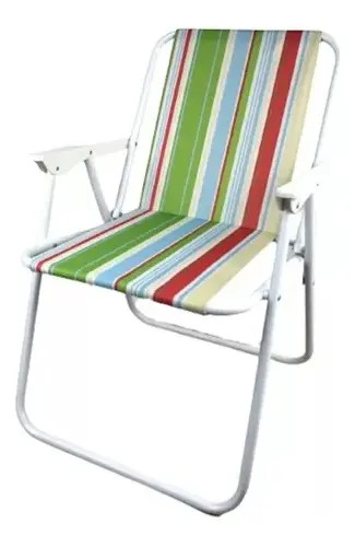Sillas Para Playa Piscina Camping Plegable Liviana Portátil Celeste — foto 2