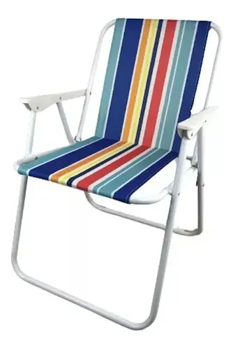Sillas Para Playa Piscina Camping Plegable Liviana Portátil Celeste — foto 3