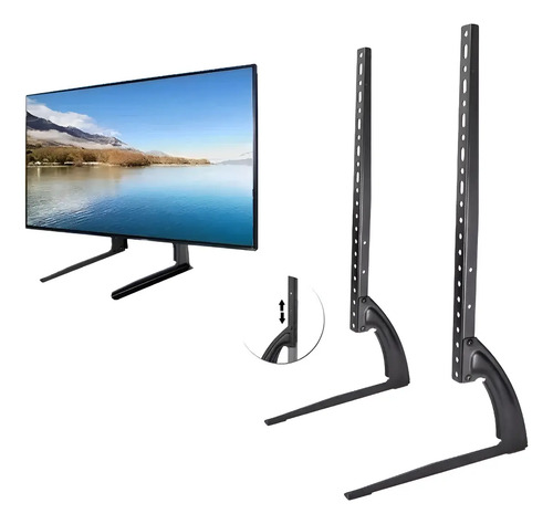 Soporte Base Tv Sobre Mesa Universal De 36 A 75  Negro