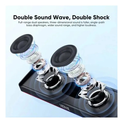 Sound Parlante Portátil De Sonido Bluetooth Inalámbrica Negro — foto 4
