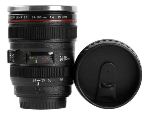 Taza De Café Con Forma De Lente De Cámara Fotográfica Negro — foto 2