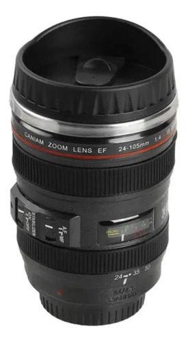 Taza De Café Con Forma De Lente De Cámara Fotográfica Negro — foto 3