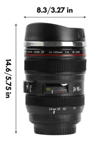 Taza De Café Con Forma De Lente De Cámara Fotográfica Negro — foto 4
