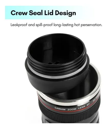 Taza De Café Con Forma De Lente De Cámara Fotográfica Negro — foto 7