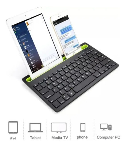 Teclado Bluetooth Recargable Porta Tablet Telefono Multiuso Varios — foto 4