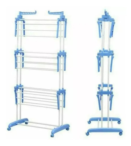 Tendedero Vertical 3 Niveles Plegable Blanco