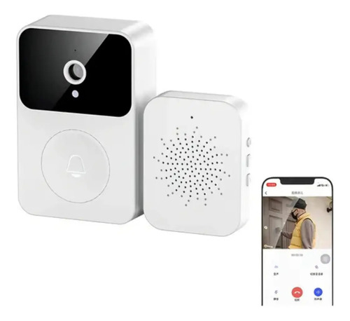 Timbre Inteligente Visualizable Con Cámara X9 Wifi Blanco
