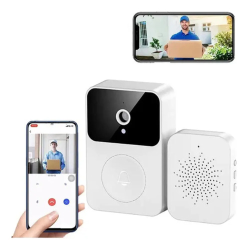 Timbre Inteligente Visualizable Con Cámara X9 Wifi Blanco — foto 2