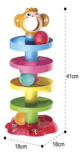 Torre Tobogán Lanza Pelotas Para Bebés Juguete Didáctico Multicolor — foto 2
