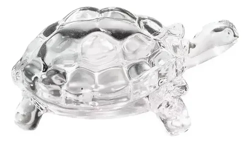 Tortuga De Cristal Figura Decorativa Hogar Transparente