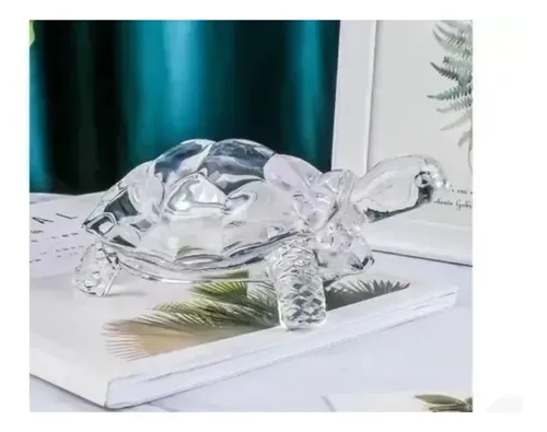 Tortuga De Cristal Figura Decorativa Hogar Transparente — foto 3