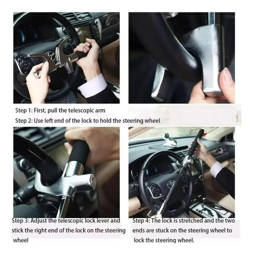 Traba Volantes Bloqueo Anti-robo Para Volante De Auto — foto 8